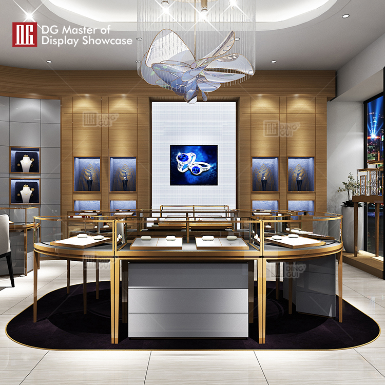 DG Showcase customized high end jewellery showcase cases luxury jewelry store display cabinet 9