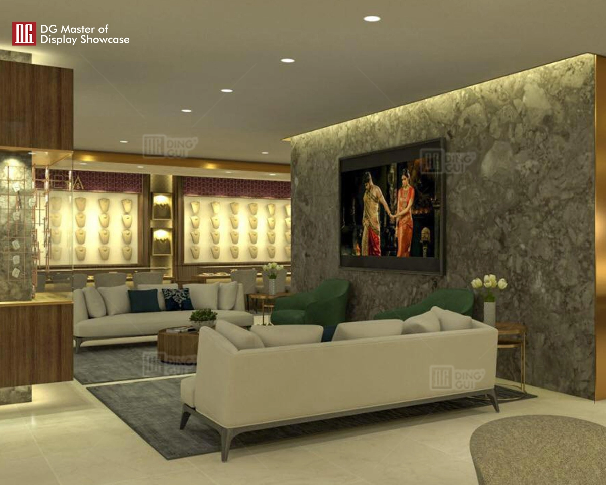 DG Showcase High End Jewelry Display Showcase Customized Jewellery Shop Counter Modern Design 1