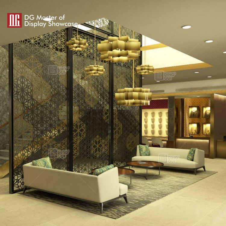 DG Showcase High End Jewelry Display Showcase Customized Jewellery Shop Counter Modern Design 11