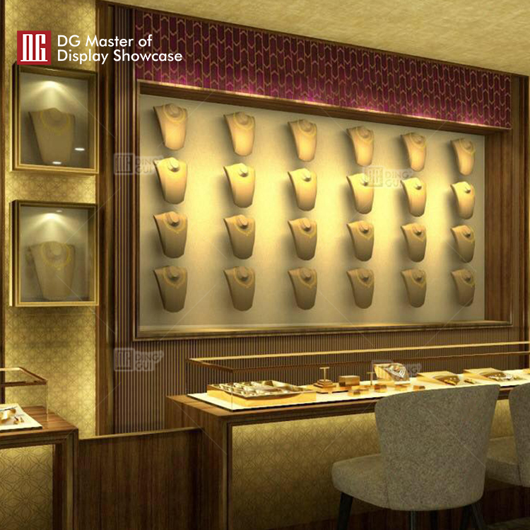 DG Showcase High End Jewelry Display Showcase Customized Jewellery Shop Counter Modern Design 8