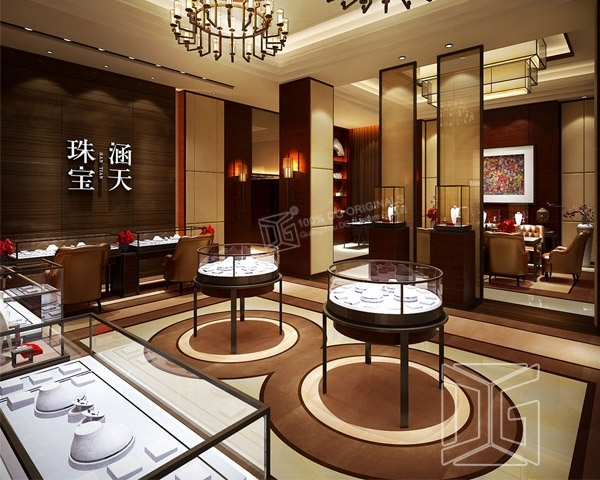 DG Showcase ရွှေလက်ဝတ်ရတနာအရောင်းဆိုင် ပြကွက် Showcase လက်ဝတ်ရတနာကောင်တာဒီဇိုင်း 1