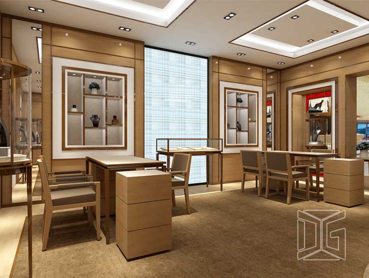 Custom High End Jewelry Showroom Display Counter Design