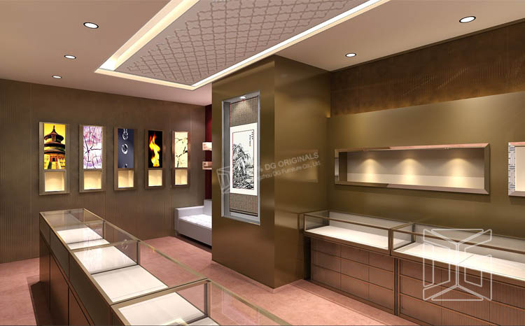  Luksusglas smykkedisplays til guld