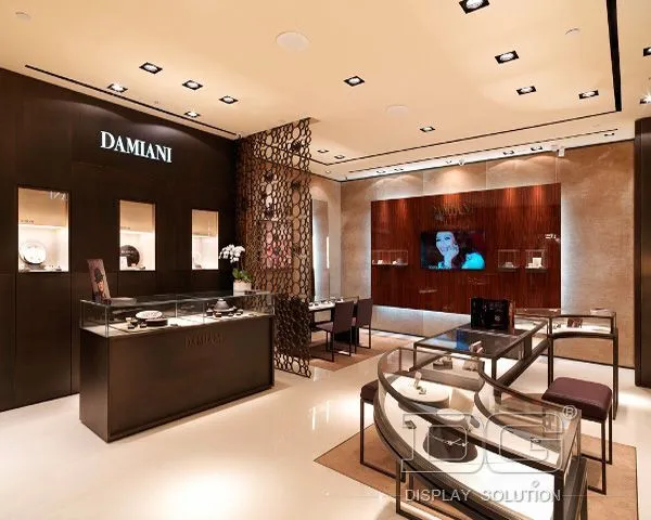 DG Showcase Luxury Interior Design Showcase for Jewellery Display Showroom Latest Design 1