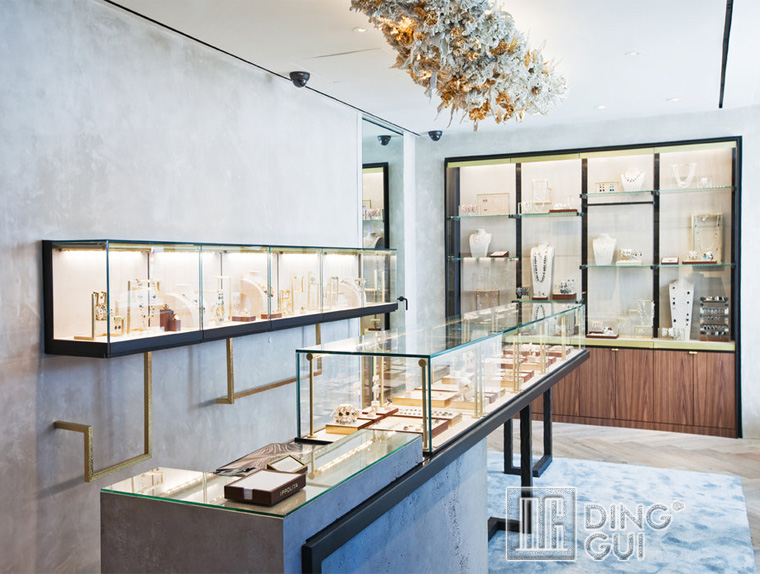 DG Showcase malikhain at naka-istilong alahas display showcase na disenyo ng showroom 5