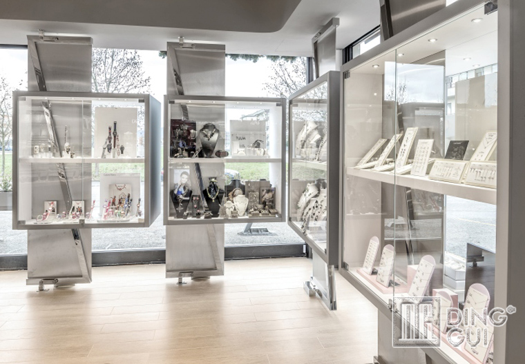 DG Showcase Módna vitrína na šperky, moderná maloobchodná pultová otočná 6