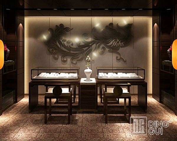 DG Showcase High end attractive jewellery store window display cabinet led light 1