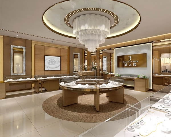 DG Showcase Fashion Wooden Jewellery Shop Display Showcase Attractive Window 1