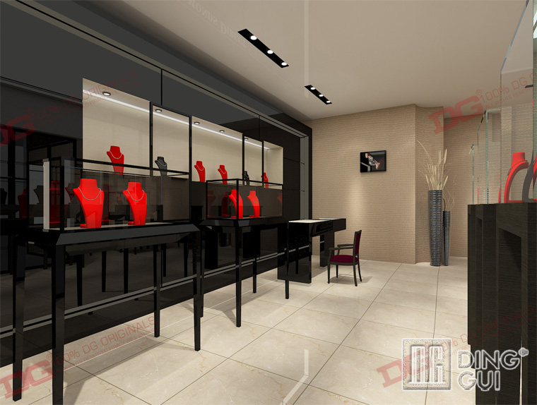 DG Showcase μοντέρνα ξύλινη βιτρίνα κοσμημάτων με δημιουργικά σχέδια 6