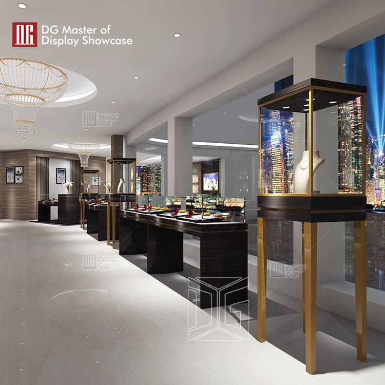 DG Showcase Custom εμπορικό κέντρο κοσμηματοπωλείο βιτρίνα τοίχου βιτρίνα πολυτελές σχέδιο ντουλαπιού 9
