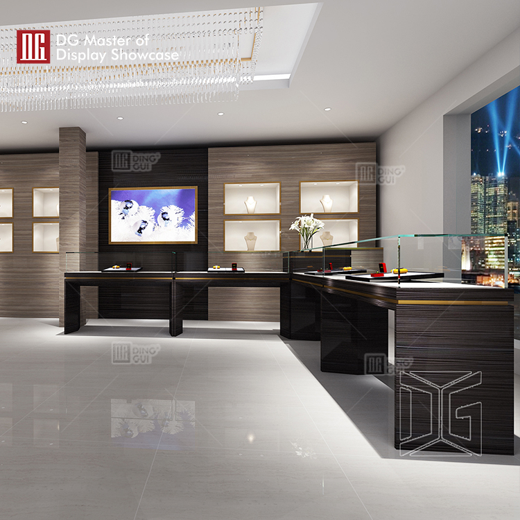 DG Showcase Custom εμπορικό κέντρο κοσμηματοπωλείο βιτρίνα τοίχου βιτρίνα πολυτελές σχέδιο ντουλαπιού 10