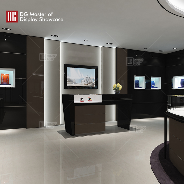 Vitrina de joyería de alta gama personalizada DG Showcase, fabricante de gabinetes de lujo 10
