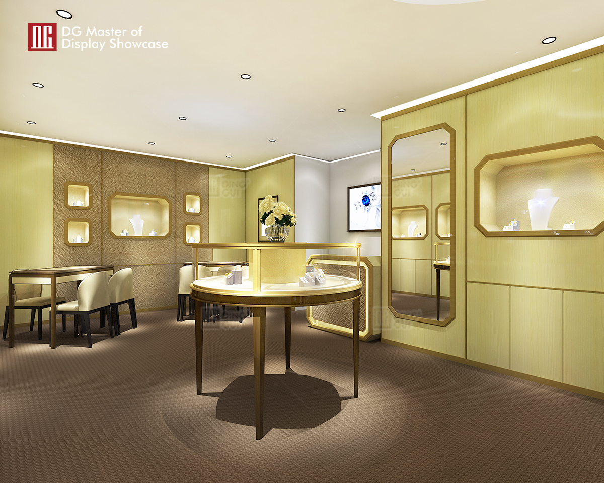 DG Showcase High quality jewellery showroom metal display showcase designs manufacturer 8