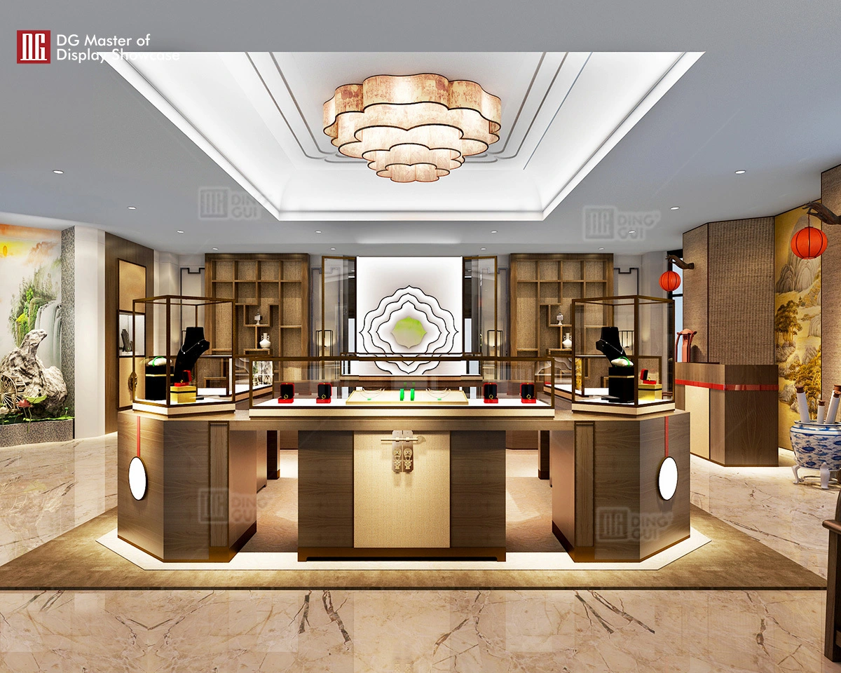 DG Showcase Νεότερο Κοσμηματοπωλείο Βιτρίνας Εντυπωσιακό Στυλ Πολυτελούς Υψηλής Ποιότητας Βιτρίνα 1