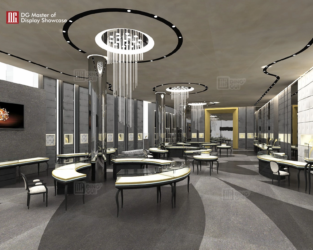 Προσαρμοσμένη βιτρίνα κοσμημάτων υψηλής ποιότητας από την DG Showcase, πολυτελής βιτρίνα νέου σχεδιασμού από την Κίνα 1