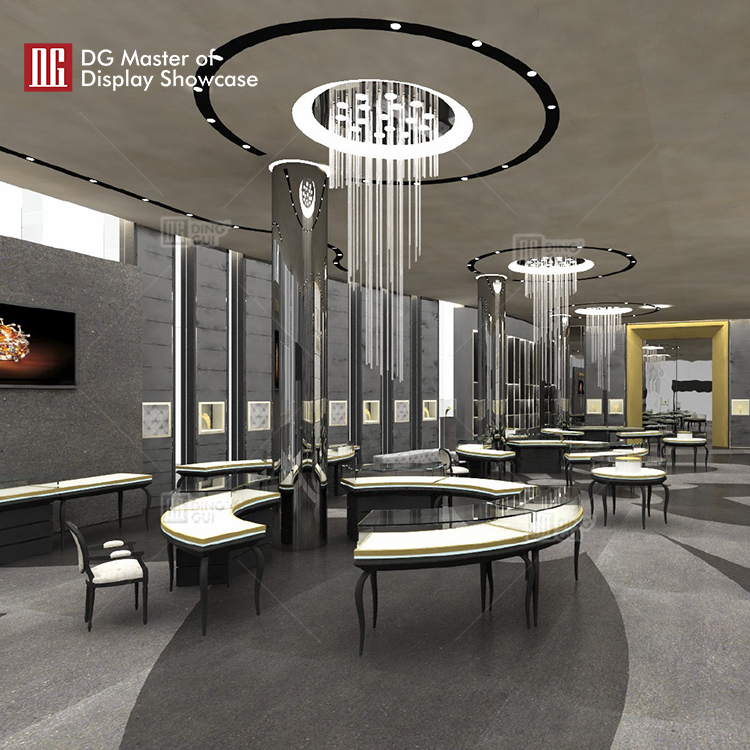 Προσαρμοσμένη βιτρίνα κοσμημάτων υψηλής ποιότητας από την DG Showcase, πολυτελής βιτρίνα νέου σχεδιασμού από την Κίνα 9