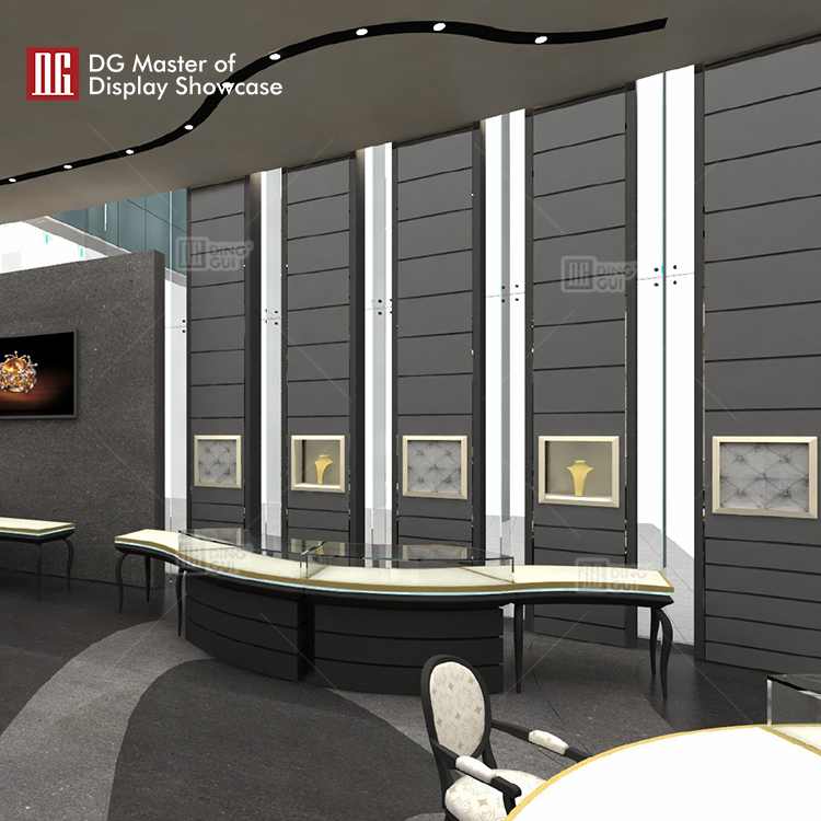 Προσαρμοσμένη βιτρίνα κοσμημάτων υψηλής ποιότητας από την DG Showcase, πολυτελής βιτρίνα νέου σχεδιασμού από την Κίνα 10