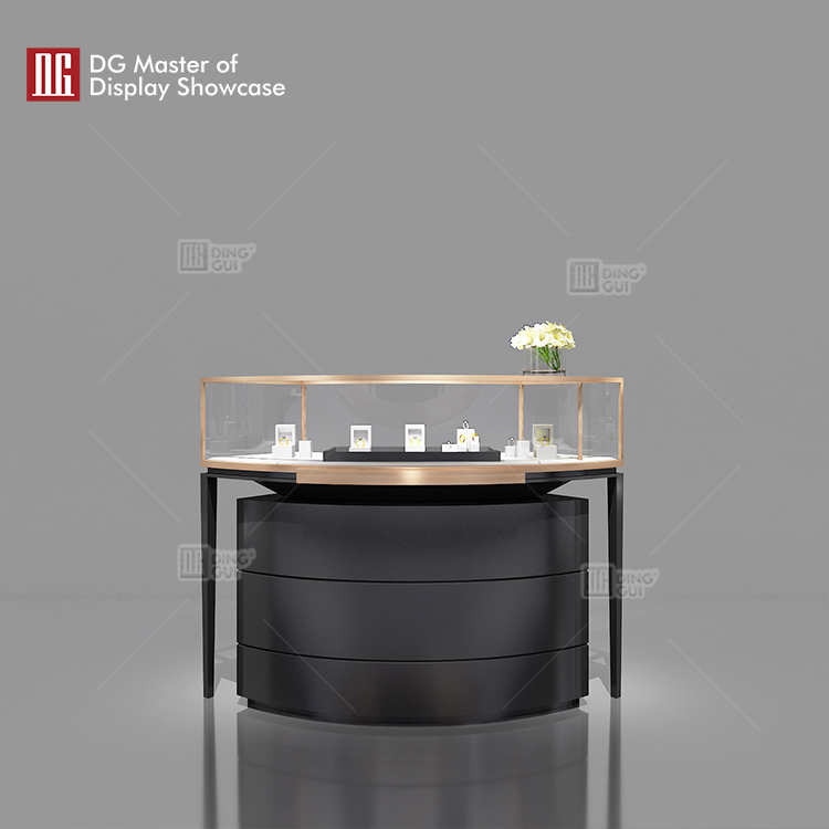 DG udstillingsvindue brugerdefineret luksus smykkebutik design udstillingsskab firma 11