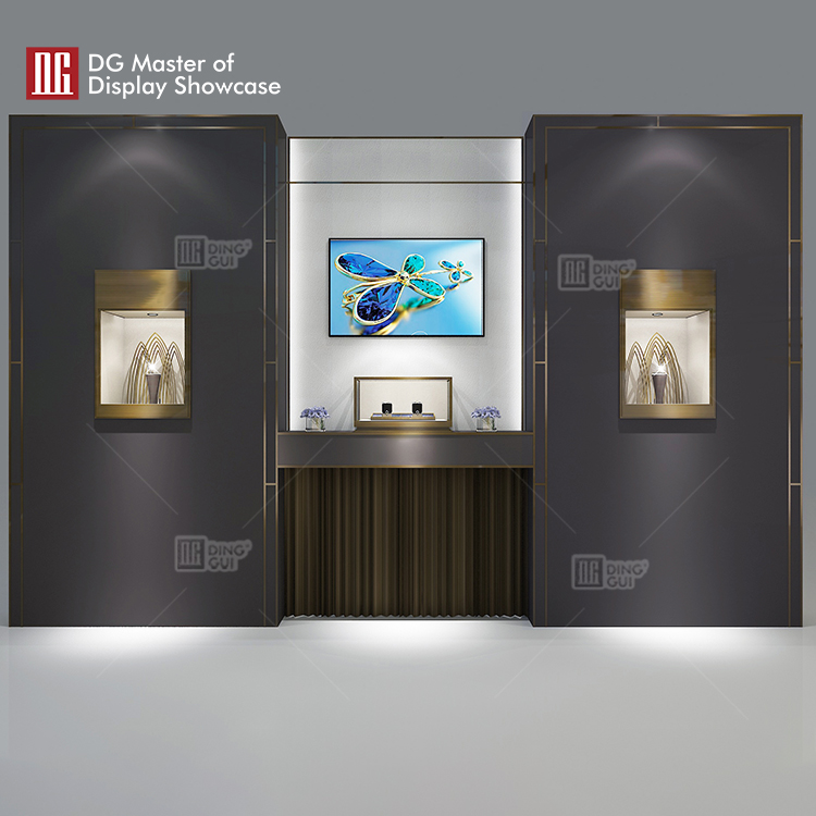 DG Showcase Factory Direct Showcase Stand Jewellery Counter Display Gold Jewelry Showroom 12