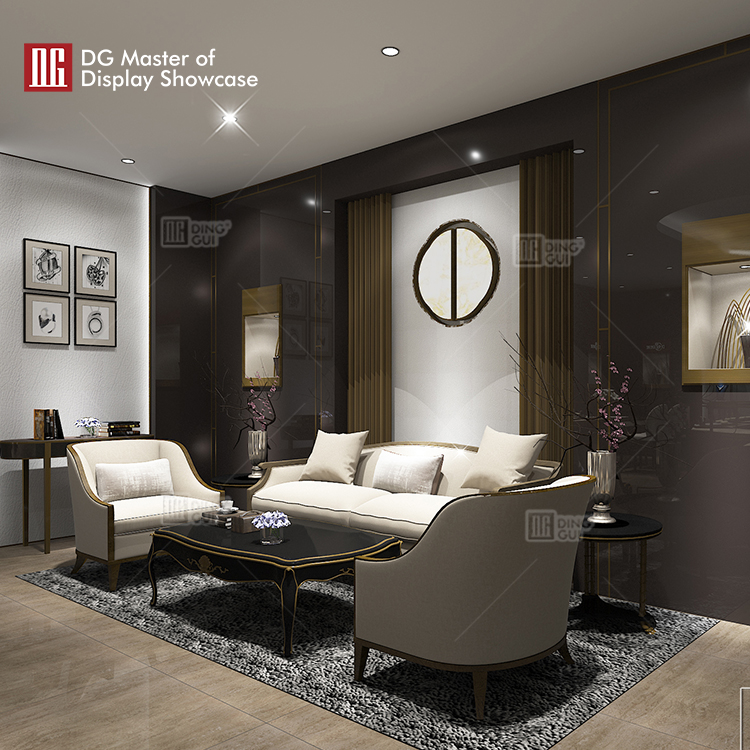 DG Showcase Factory Direct Showcase Stand Jewellery Counter Display Gold Jewelry Showroom 10