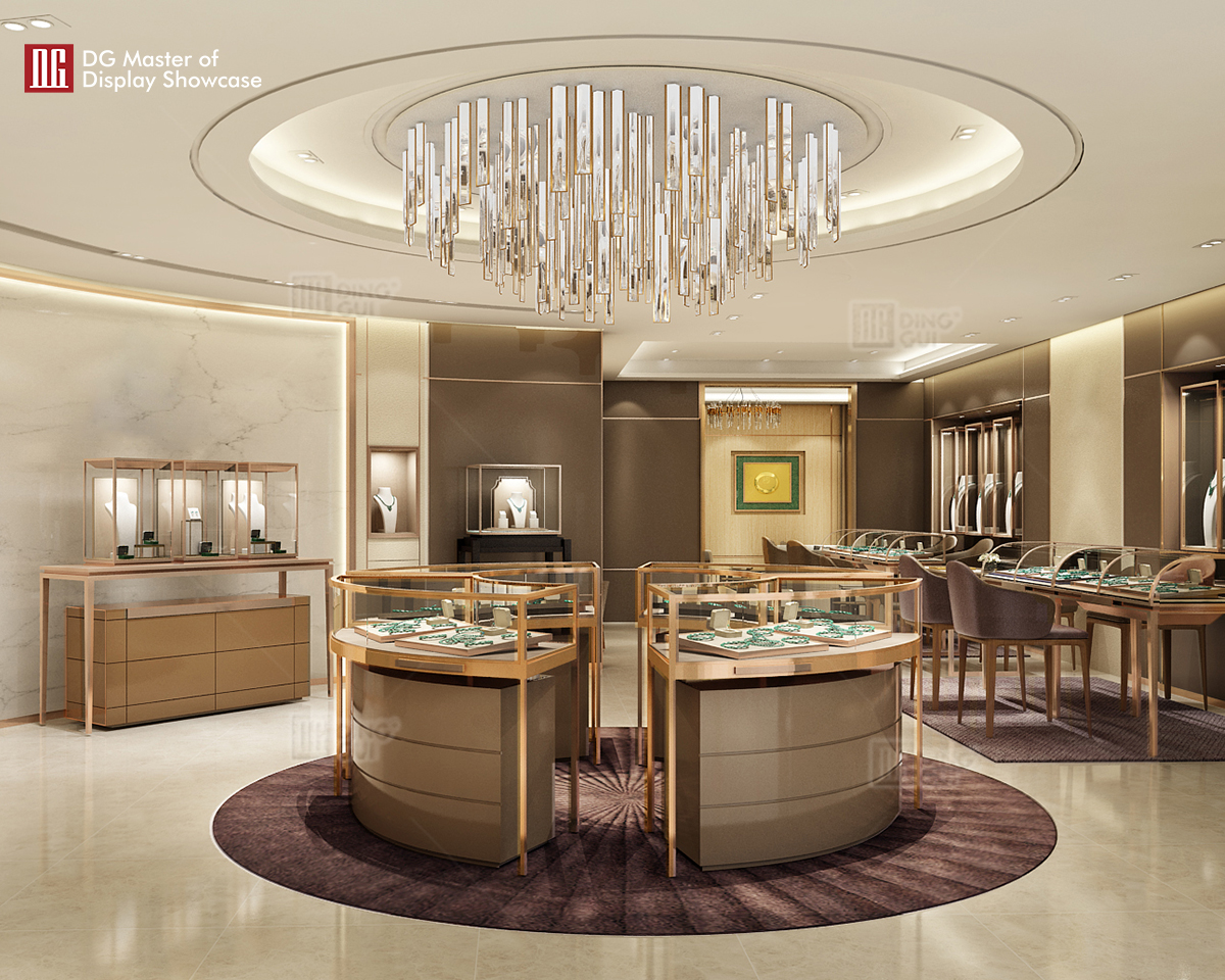 DG showcase customized luxury jewelry store display cabinet high-end Jewellery Showcase manufacturer 6