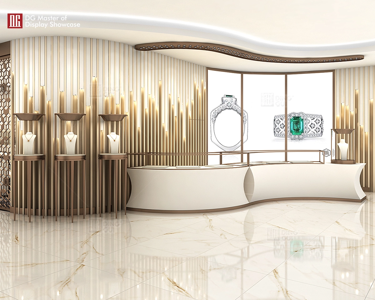 DG Showcase Customized High-end jewelry display cabinet luxury showcase latest Design 1