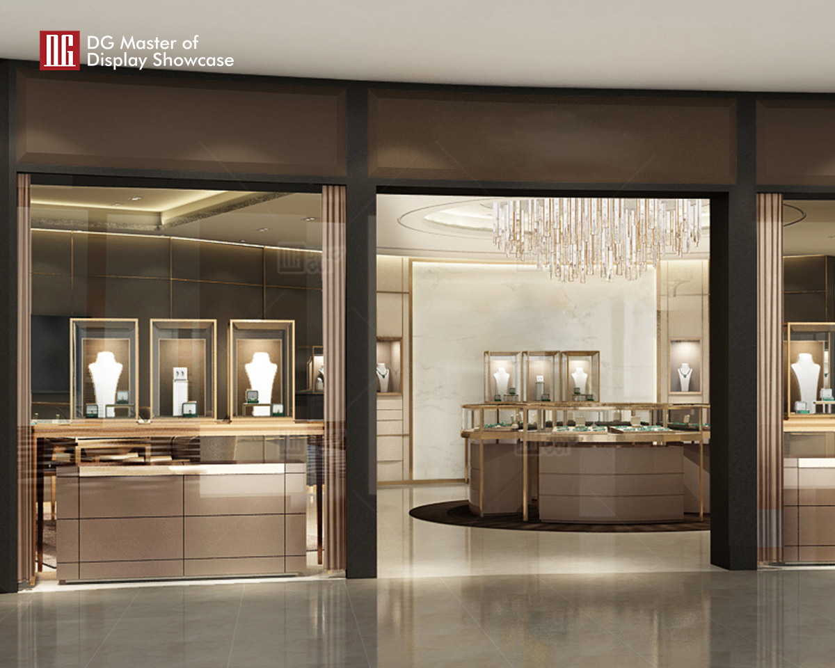 DG showcase customized luxury jewelry store display cabinet high-end Jewellery Showcase manufacturer 10