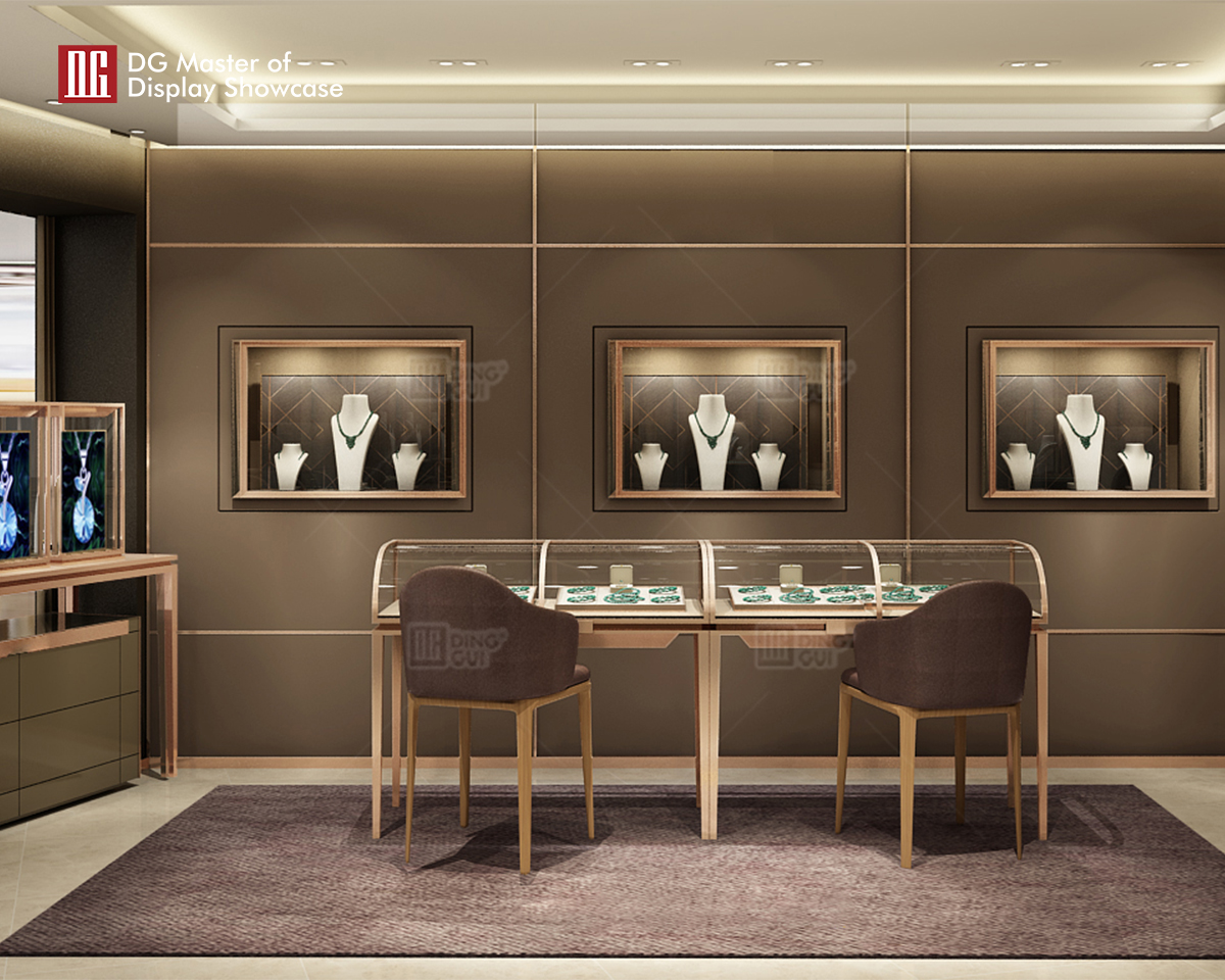 DG showcase customized luxury jewelry store display cabinet high-end Jewellery Showcase manufacturer 8