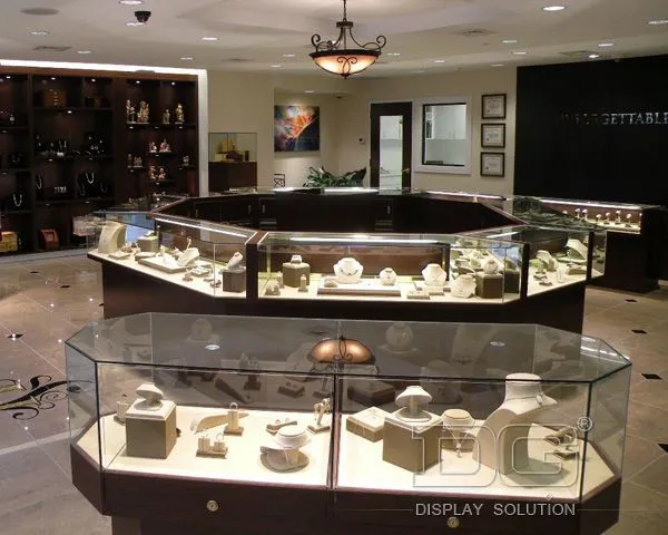 DG Showcase High End Glass Jewelry Showcase Showcase For Luxury Showroom 1