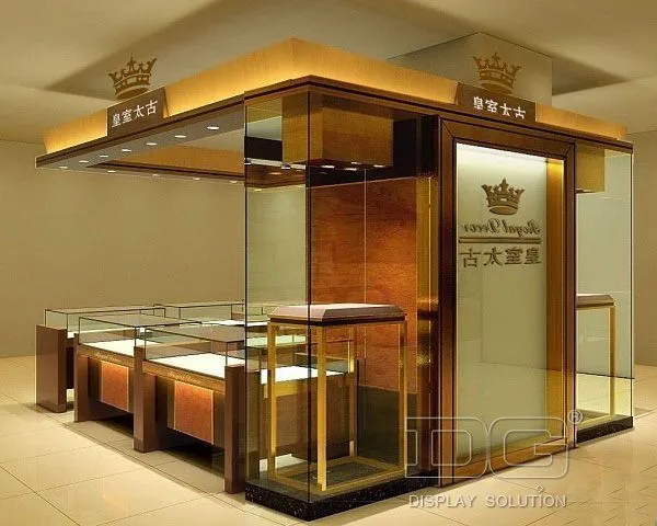 DG Showcase Luxury Wooden Jewelry Showcase Display in Mall Store Designs 1