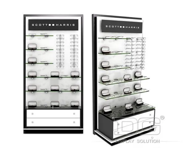 DG Showcase Brand Chain Custom Wood Sunglasses Display Stands Optical Showcase 1