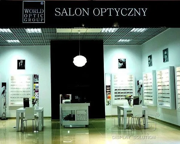 DG Showcase Black Luxury Wooden Optical Display Showcase From China 1