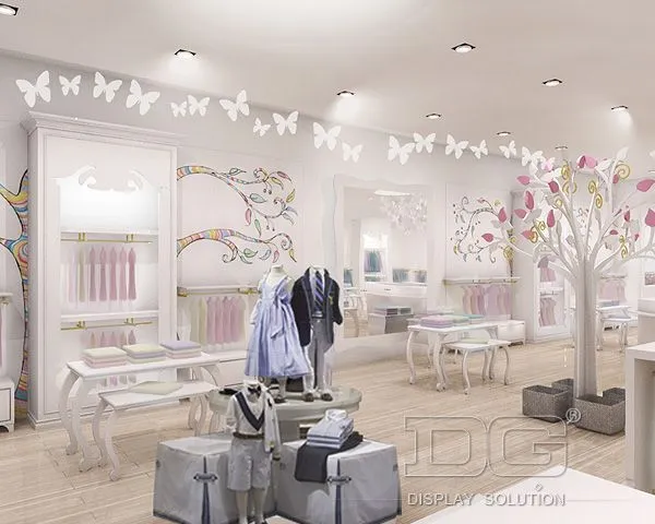 DG Showcase Producent niestandardowych, luksusowych dekoracji do sklepów z odzieżą dziecięcą z Chin 1