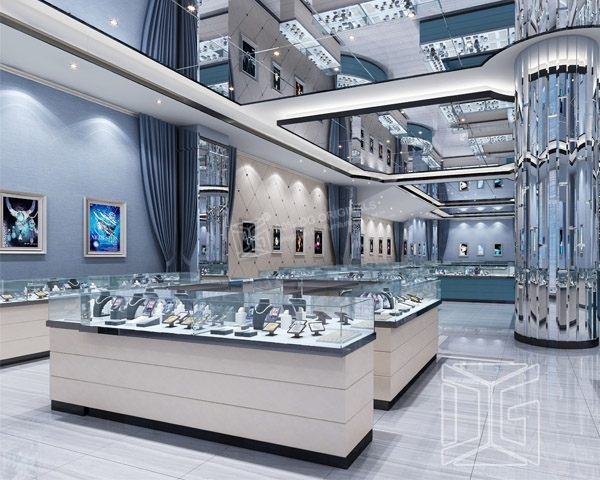 DG Showcase Fashion Design Jewelry Shop Layout Display Cabinet Manufacturers 1