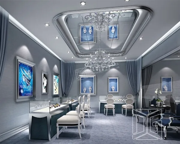 customized artificial jewellery showroom design factory | DG Display Showcase 2