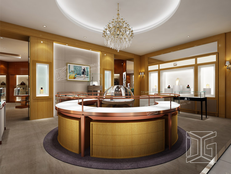 Commercial Wooden Jewellery Showroom Furniture