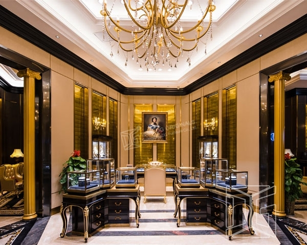 DG Showcase Niestandardowe gabloty na biżuterię vintage Meble do sklepów jubilerskich 1