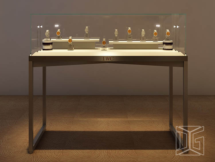  Nowoczesny szklany stojak na biżuterię ze stali nierdzewnej 