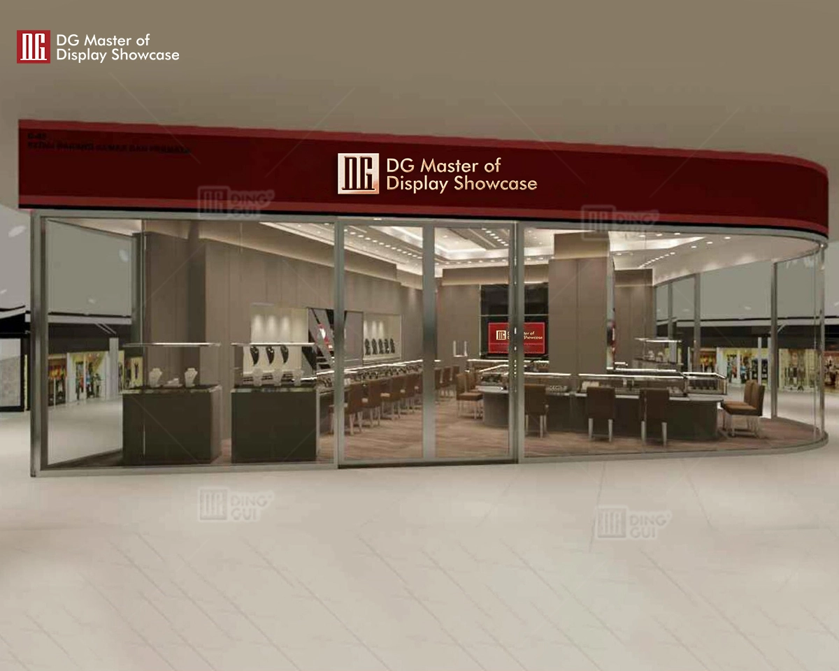 DG Showcase Customized High Quality Wooden Glass Jewelry Display Showcase for Pandora antique jewelry display cases 1