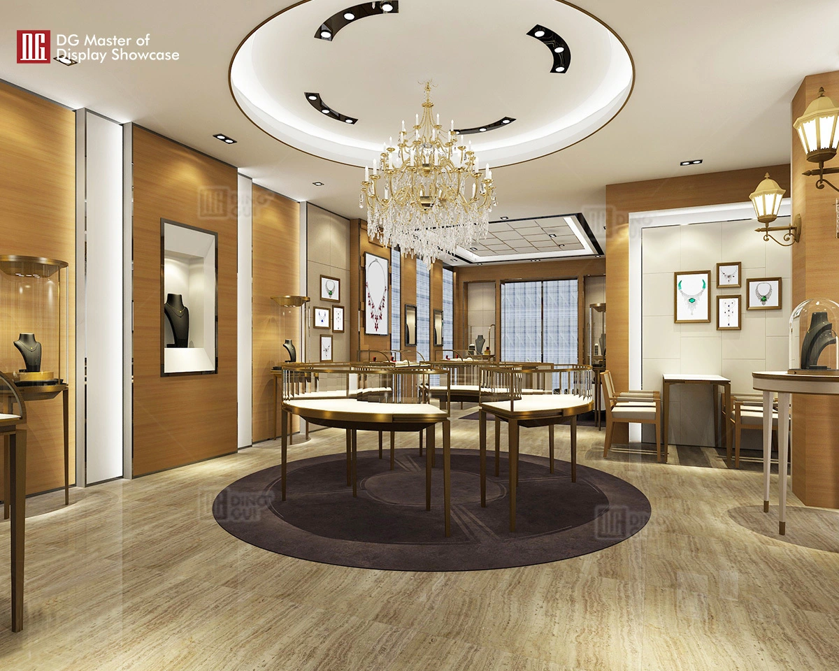 DG Showcase Moderne Smykkebutik Display Smykkeshowroom Counter Design 1