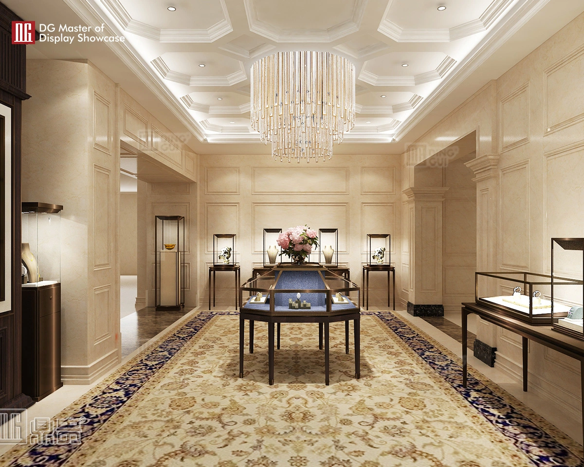 DG Showcase Factory Direct Nakit Display Stack Maloprodaja s metalnim rotirajućim stalkom veleprodajne vitrine za nakit 1