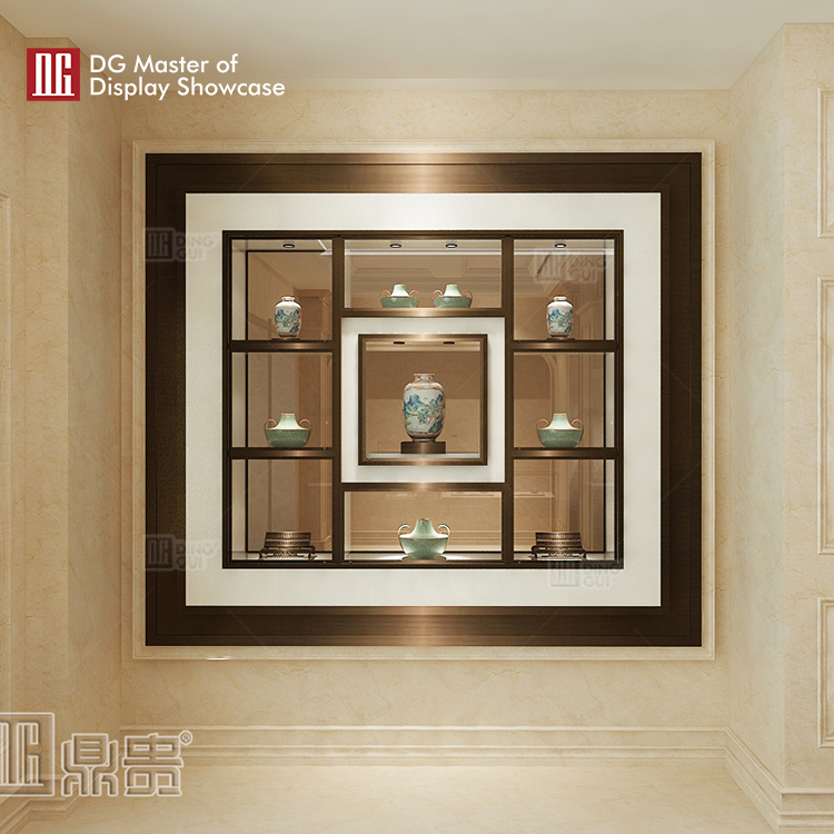 professional recessed wall display cases manufacturer | DG Display Showcase 7