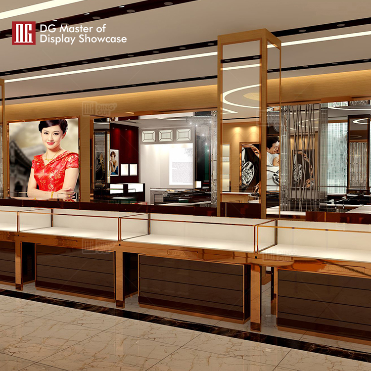 factory price wall hanging show case best supplier | DG Display Showcase 10