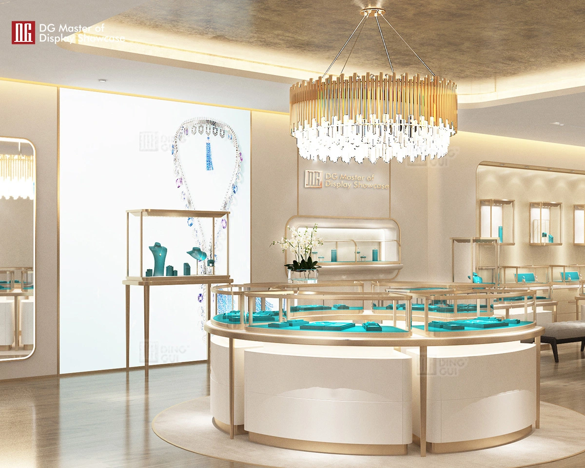 Η προθήκη Γενικής Διεύθυνσης προσάρμοσε τη μοναδική διακόσμηση επίδειξης κοσμήματος προθήκη καταστημάτων αντίθετη σχεδίου προθήκης κοσμήματος 1