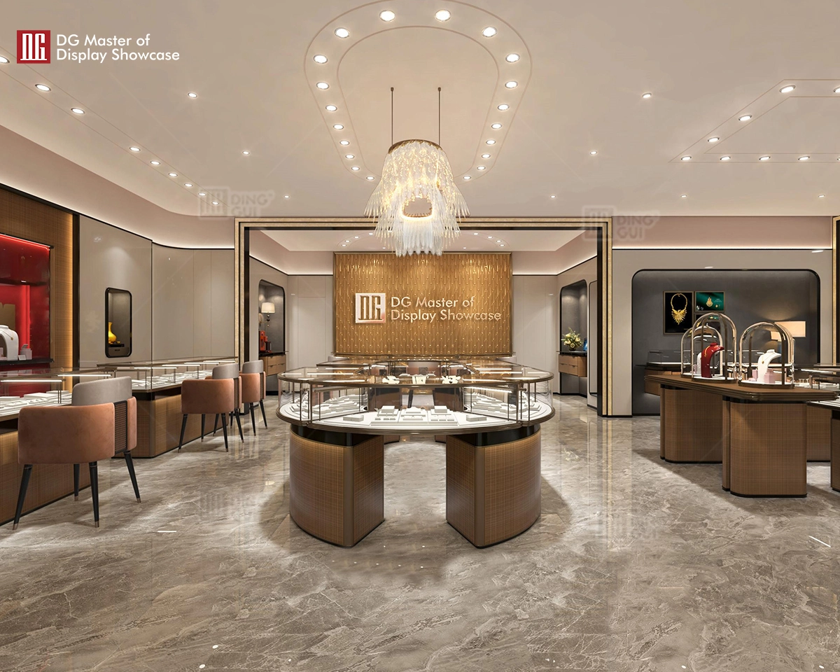 DG Showcase Luxury Modern Jewelry Store Display Furniture With Jewellery Shop Counter Interior Jewelry Store Layout 1