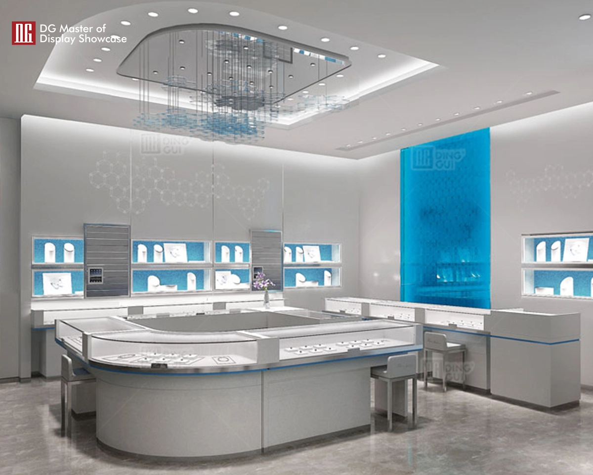 DG Showcase Luxury Jewelry Store Counter Vitrine Shop Furniture Diamond display cabinet 1
