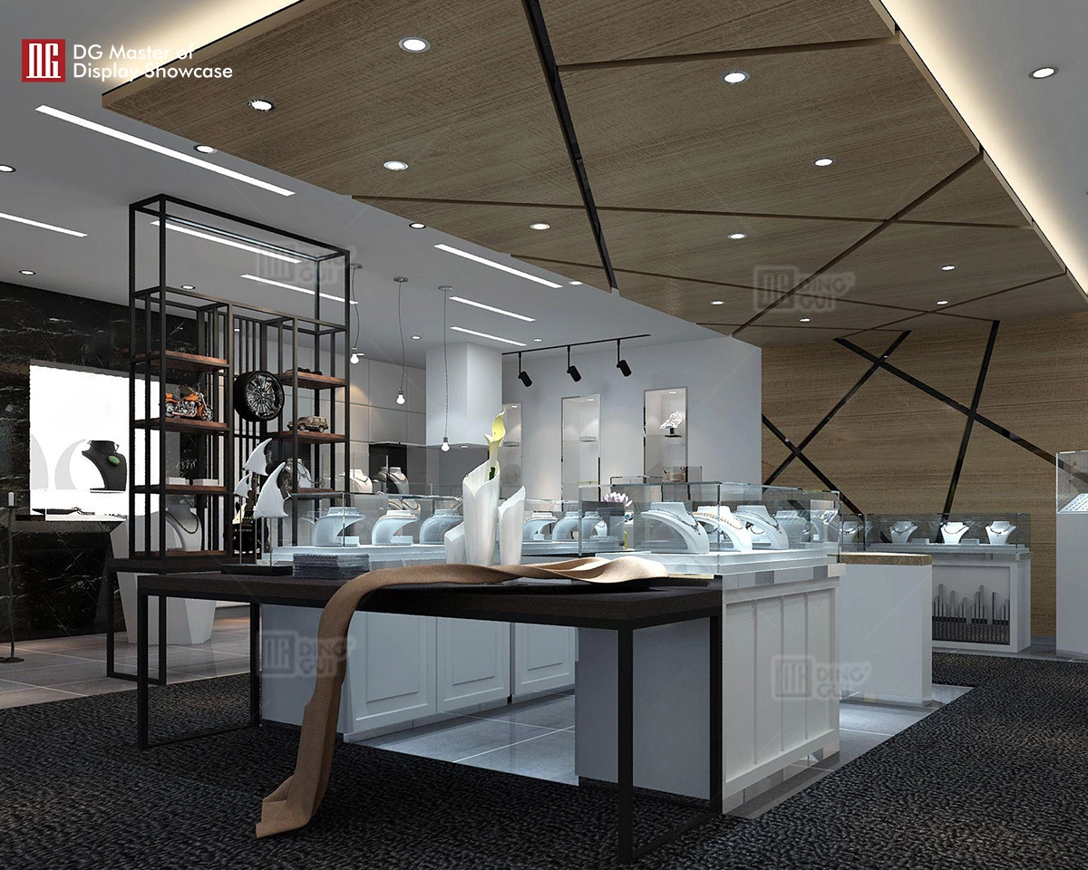 DG Showcase Factory Direct Jewelry Display Stand Retail with Metal Rotate Rack wholesale jewelry showcases1 1