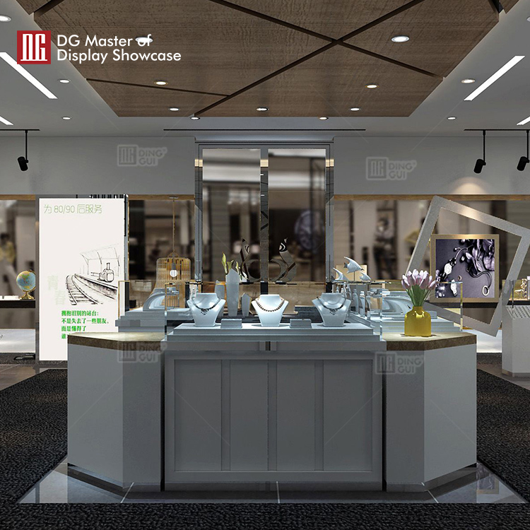 DG Showcase Factory Direct Jewelry Display Stand Retail with Metal Rotate Rack wholesale jewelry showcases1 8