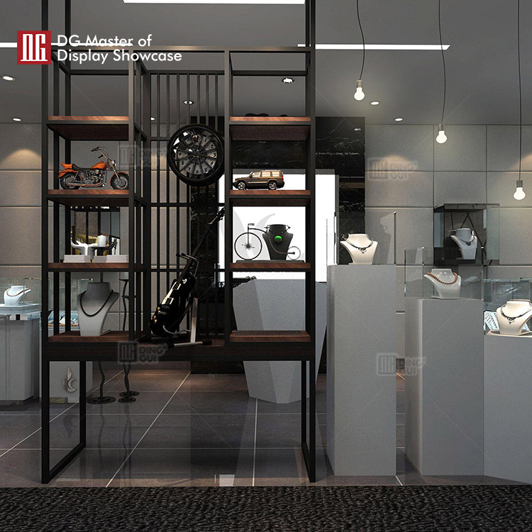 DG Showcase Factory Direct Jewelry Display Stand Retail with Metal Rotate Rack wholesale jewelry showcases1 11