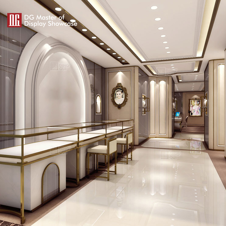 DG Showcase High end glass showcase standing glass showcase jewelry display stand jewelry display set earrings holder je 11